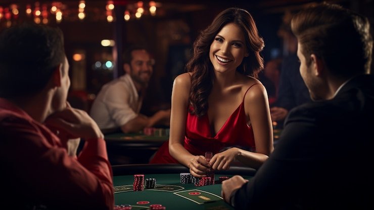 Antarmuka Speed Blackjack wokebet dengan dealer live dan kartu di layar